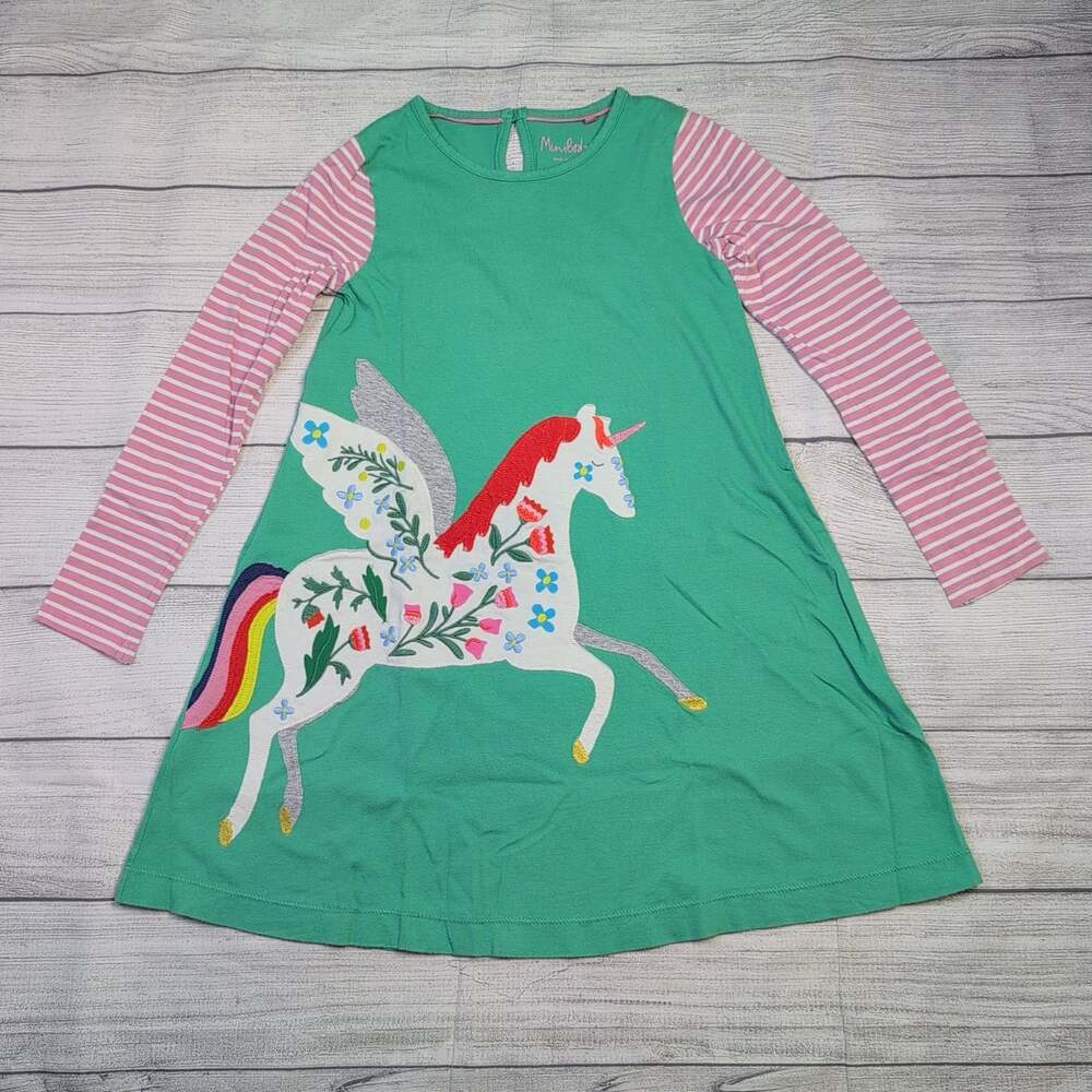 8/9 Mini Boden Pegasus Applique Dress